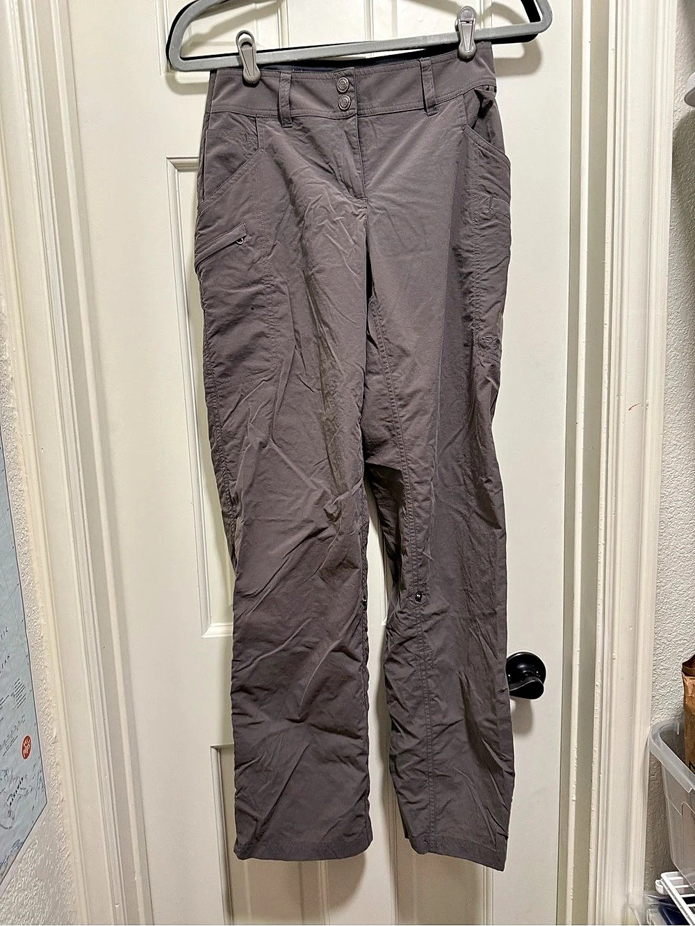 ExOfficio Charcoal Gray Convertible Roll-Up Hiking Pants Size 4